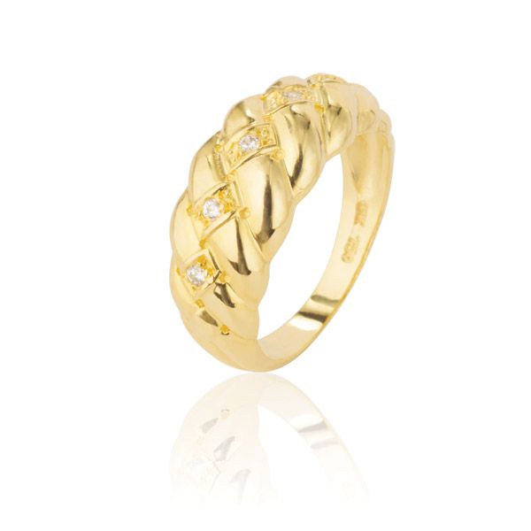 Anel Feminino Em Ouro Amarelo 18k 0,750 An-102 - AN-102 - Fábrica das Alianças