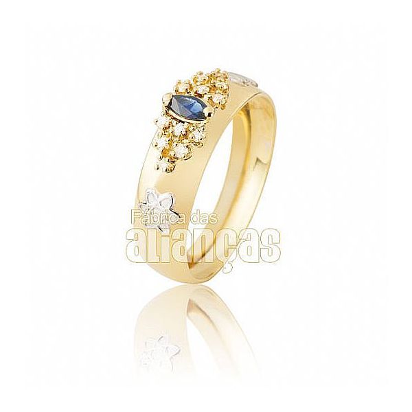 Anel De Formatura Em Ouro Amarelo 18k 0,750 Fa-219-z