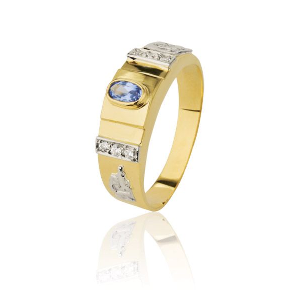 Anel De Formatura Feminino Em Ouro Amarelo 18k 0,750 Fa-181-z