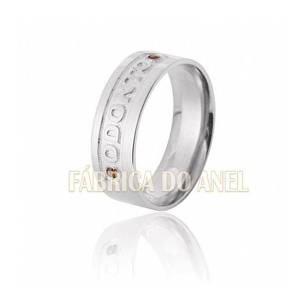 Anel Personalizado De Formatura Em Ouro Branco 18k