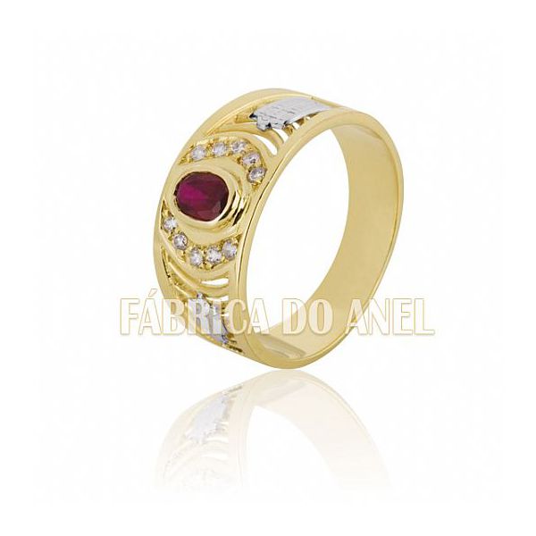 Anel De Formatura Em Ouro Amarelo 18k 0,750 Fa-a-42-z