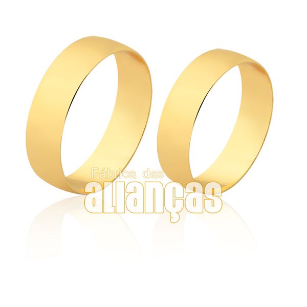 Alianças Retas Em Ouro 18k - FA-1809 - Fábrica das Alianças