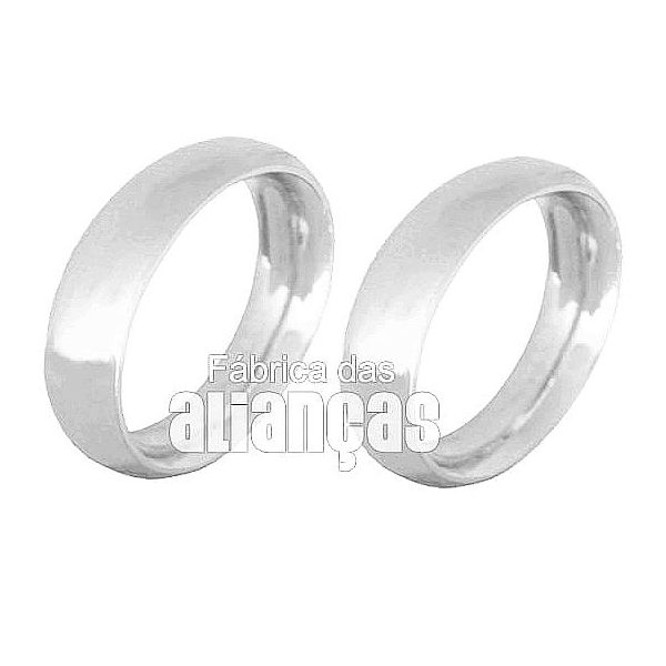 Alianças De Noivado e Casamento Em Ouro Branco 18k 0,750 Fa-139-b - FA-139-B - Fábrica das Alianças