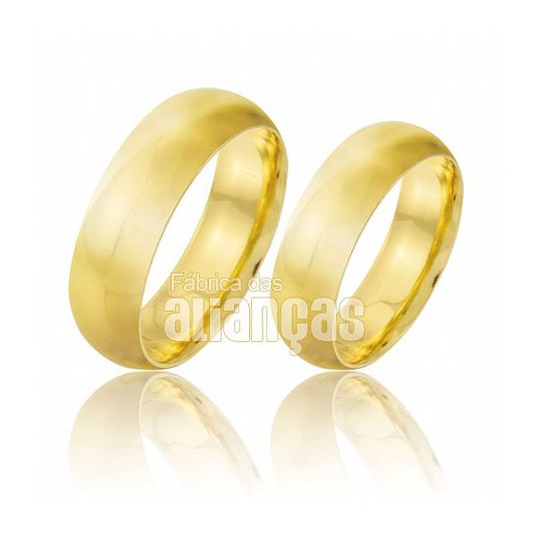 Alianças De Casamento Em Ouro 18k - FA-699