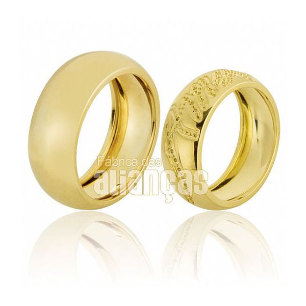 Alianças de Casamento em Ouro Amarelo 18k