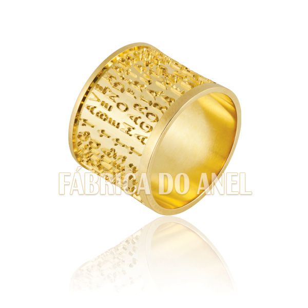 Aliança De Noivado e Casamento Em Ouro Amarelo 18k - FA-865 - Fábrica das Alianças