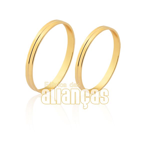 Alianças Em Ouro 18k Personalizadas - FA-590