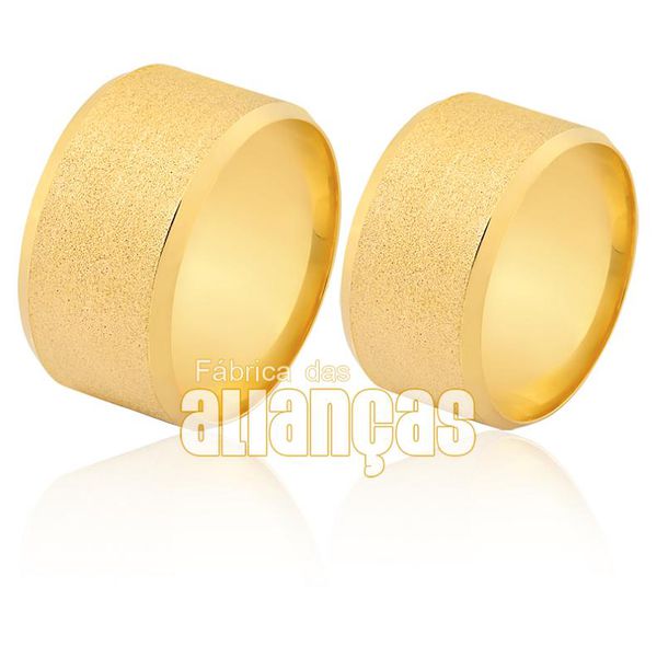 Aliança Larga De Ouro 18k - FA-1606 - Fábrica das Alianças