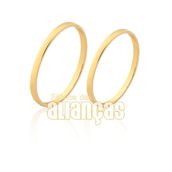 Alianças De Ouro Baratas + Entrega Rapida - FA-1800 - Fábrica das Alianças