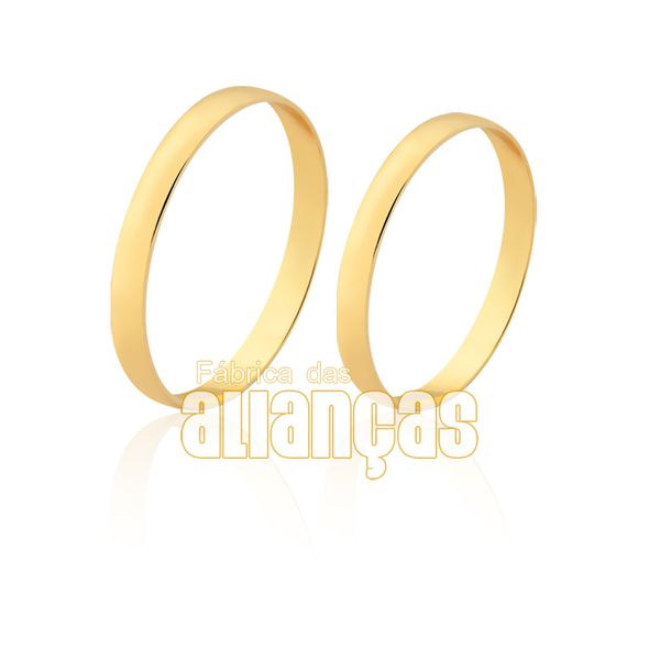 Alianças Delicada Em Ouro 10K - FA-1802-10k - Fábrica das Alianças
