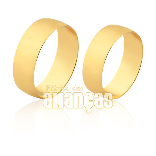 Alianças de Ouro Amarelo 10k - FA-1811-10K - Fábrica das Alianças