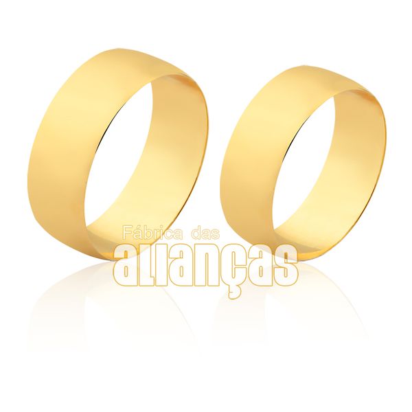 Aliança Larga De Ouro 10k - FA-1812-10K - Fábrica das Alianças