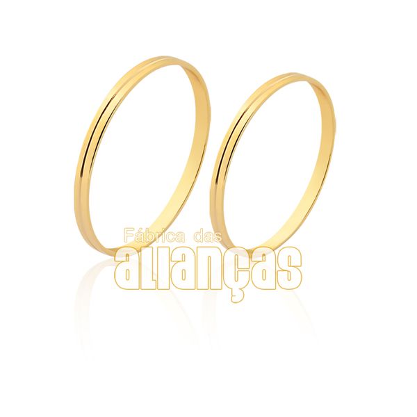 Aliança De Ouro 18k Delicada - FA-1841 - Fábrica das Alianças