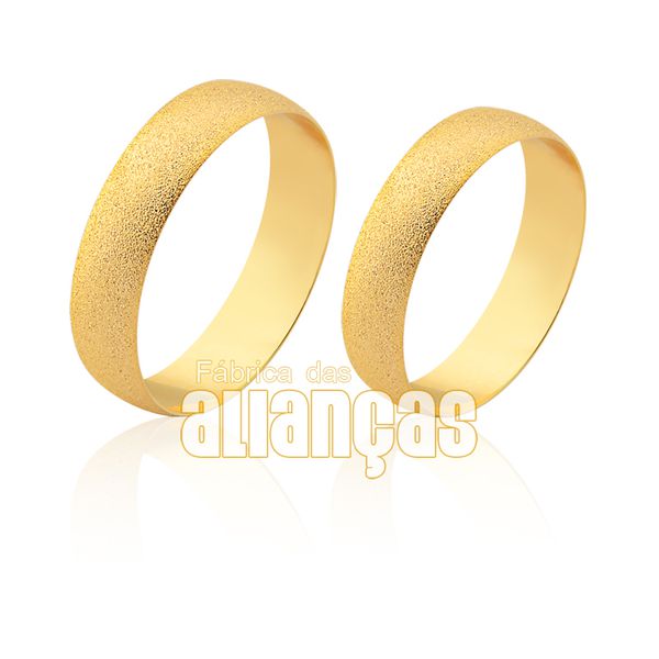 Alianças De Noivado e Casamento Em Ouro Amarelo 10k - FA-1867-10K - Fábrica das Alianças