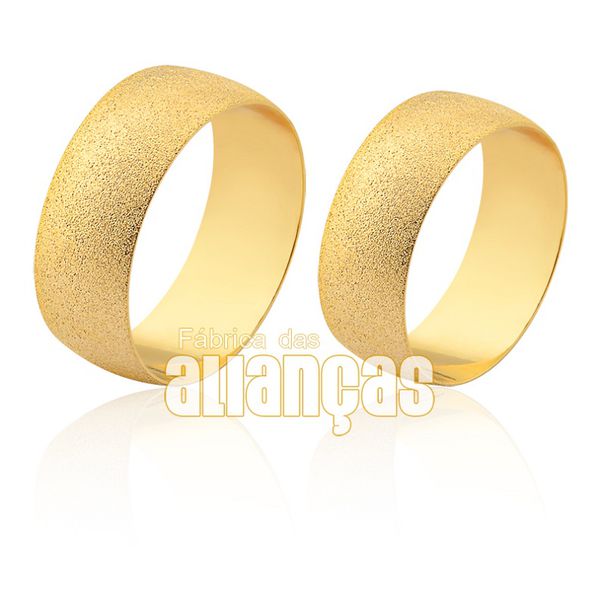 Alianças De Noivado e Casamento Em Ouro Amarelo 10k - FA-1872-10K - Fábrica das Alianças