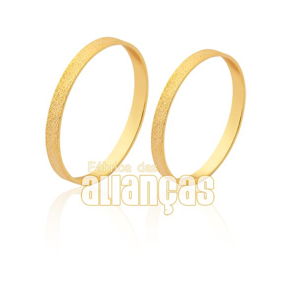 Alianças De Noivado e Casamento Em Ouro Amarelo 18k 0,750 Fa-1567 - FA-1567 - Fábrica das Alianças