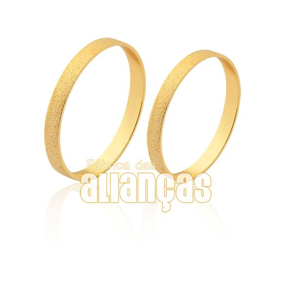 Aliança Fina De Casamento Em Ouro 18k - FA-1568 - Fábrica das Alianças