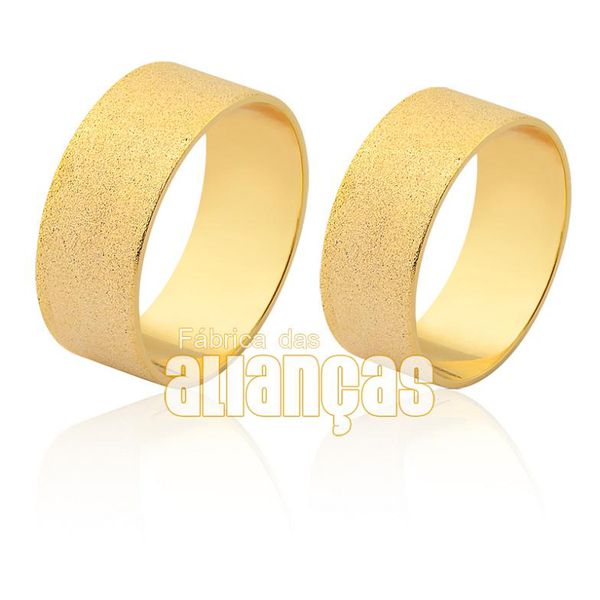 Aliança Diamantada Em Ouro 18k - FA-1580 - Fábrica das Alianças