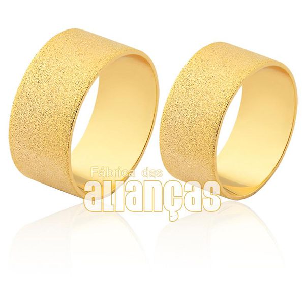 Aliança Em Ouro 18k Diamantada Larga - FA-1582 - Fábrica das Alianças