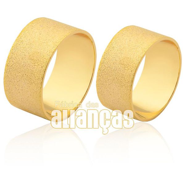 Aliança Diamantada Em Ouro 18k - FA-1584 - Fábrica das Alianças