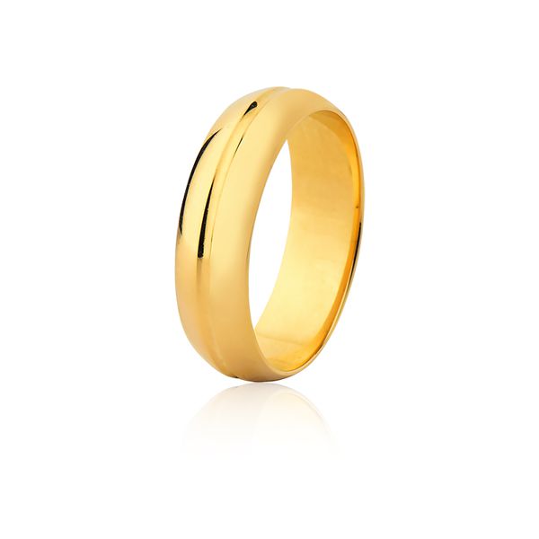 Aliança Ouro Amarelo 18k (6,00mm) - FA-479-unit - Fábrica das Alianças