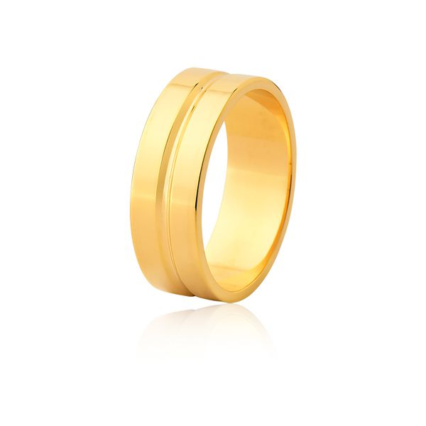 Aliança Ouro Amarelo 18k (7,00mm) - FA-487-unit - Fábrica das Alianças