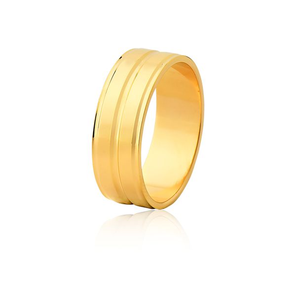 Aliança Ouro Amarelo 18k (7,00mm) - FA-489-unit - Fábrica das Alianças