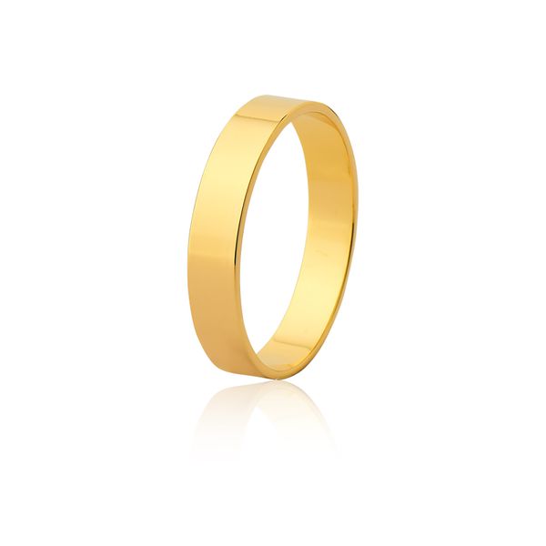 Aliança Ouro Amarelo 18k (4,00mm) - FA-48-unit - Fábrica das Alianças