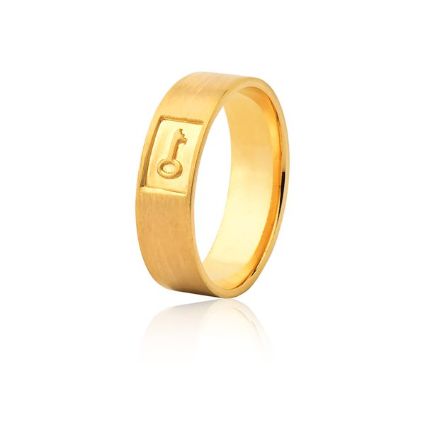 Aliança Ouro Amarelo 18k (6,00mm) - FA-1071-m-unit - Fábrica das Alianças