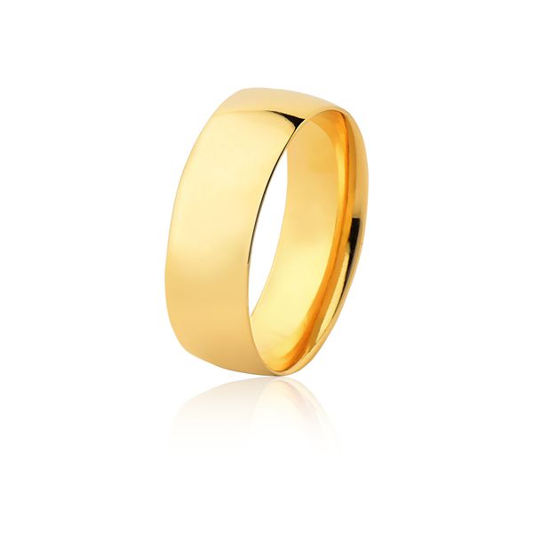 Aliança Ouro Amarelo 18k (7,00mm) - FA-2012-unit - Fábrica das Alianças