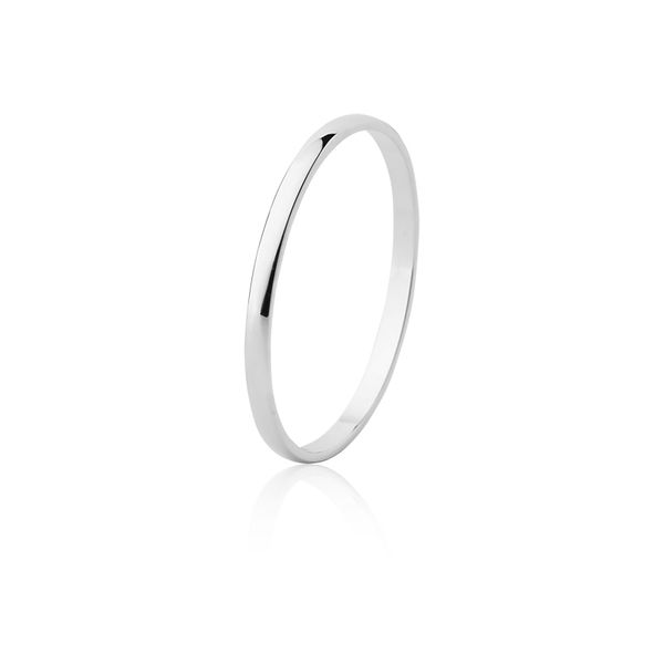 Aliança Casamento Ouro Branco 18k (1,50mm) - FA-01-B-unit - Fábrica das Alianças