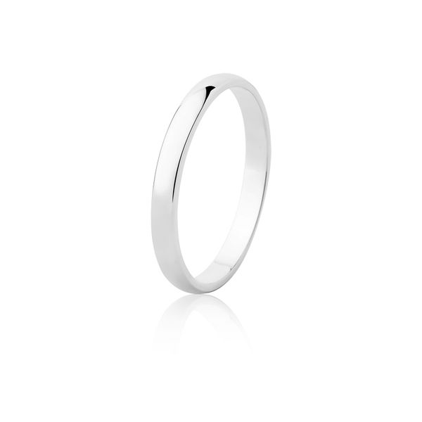 Aliança Ouro Branco 18k (2,50mm) - FA-06-B-unit - Fábrica das Alianças