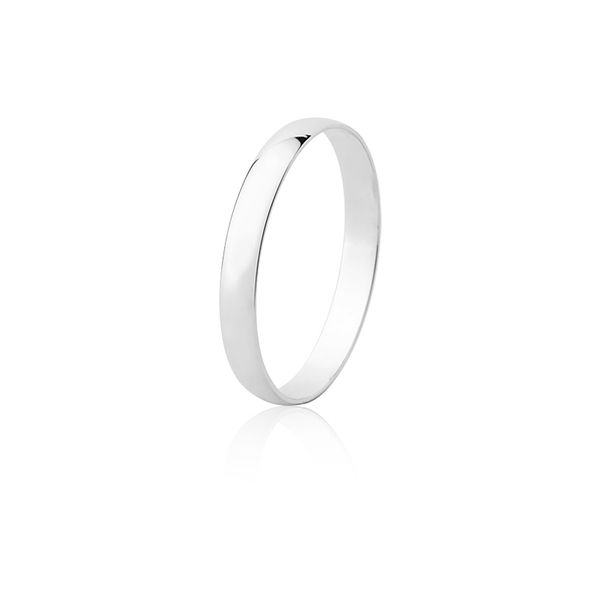 Aliança Ouro Branco 18k (2,80mm) - FA-08-B-unit - Fábrica das Alianças