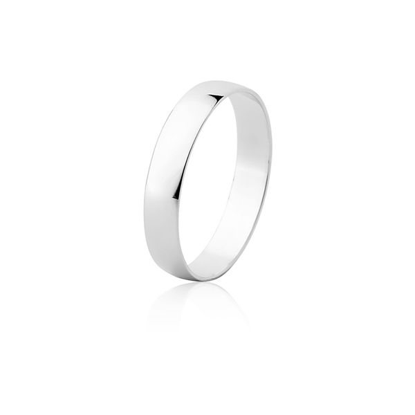 Aliança Ouro Branco 18k (3,90mm) - FA-13-B-unit - Fábrica das Alianças