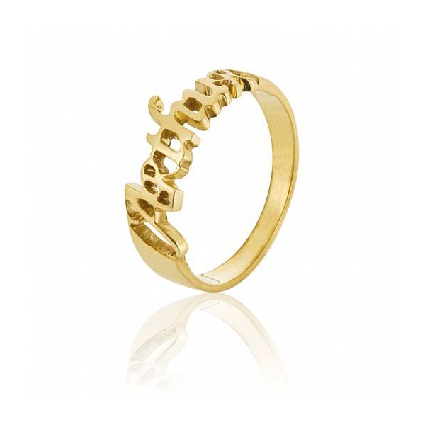 Anel Unisex Em Ouro Amarelo 18k 0,750 A-110