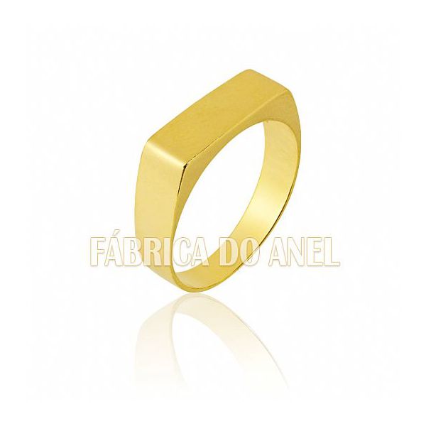 Anel Masculino Em Ouro Amarelo 18k 0,750 A-07 - A-07 - Fábrica das Alianças