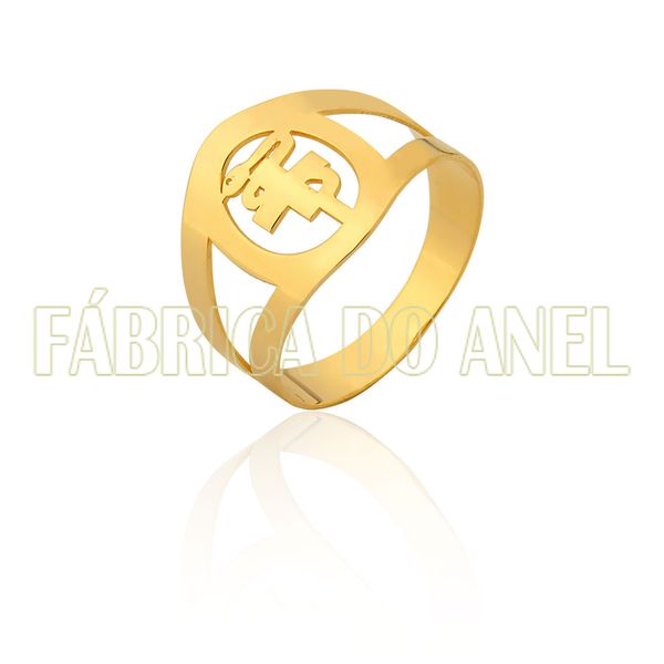 Anel De Formatura Enfermagem Em Ouro Amarelo 18k 0,750 Fa-en-01 - FA-EN-01 - Fábrica das Alianças