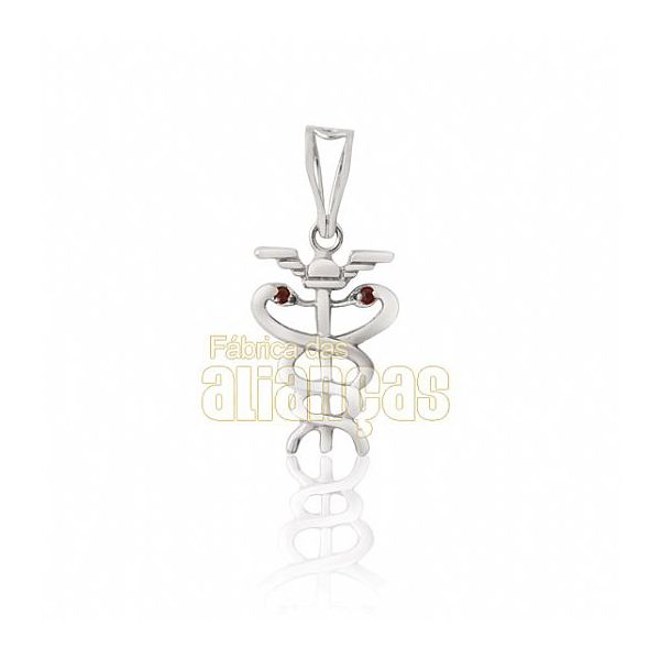 Pingente De Formatura De Contabilidade Em Ouro Branco 18k 0,750 P-07-b