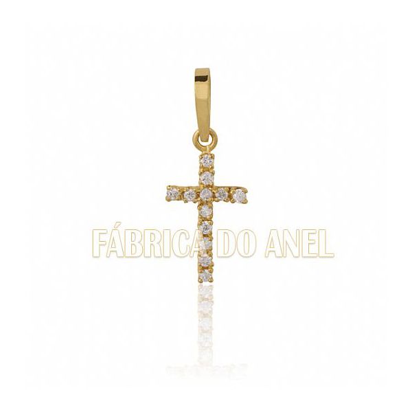 Pingente Exclusivo De Crucifixo Em Ouro Amarelo 18k