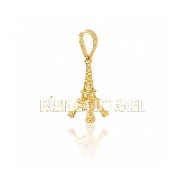Pingente Exclusivo De Torre Eiffel Em Ouro Amarelo 18k
