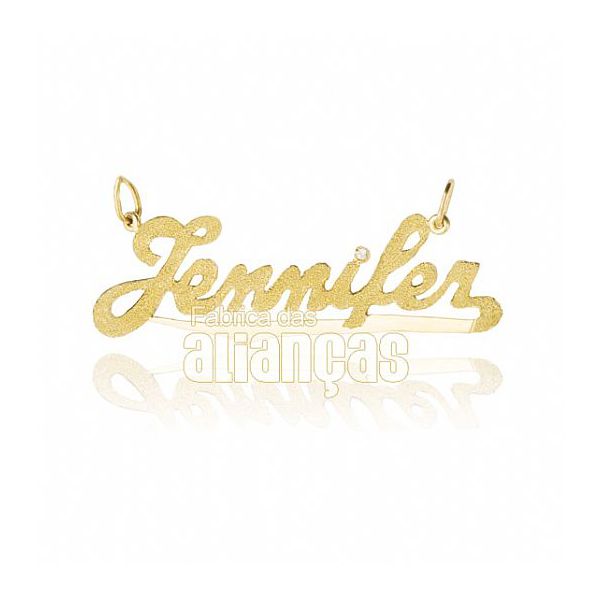 Pingente De Nome Em Ouro Amarelo 18k 0,750 Fa-p-150