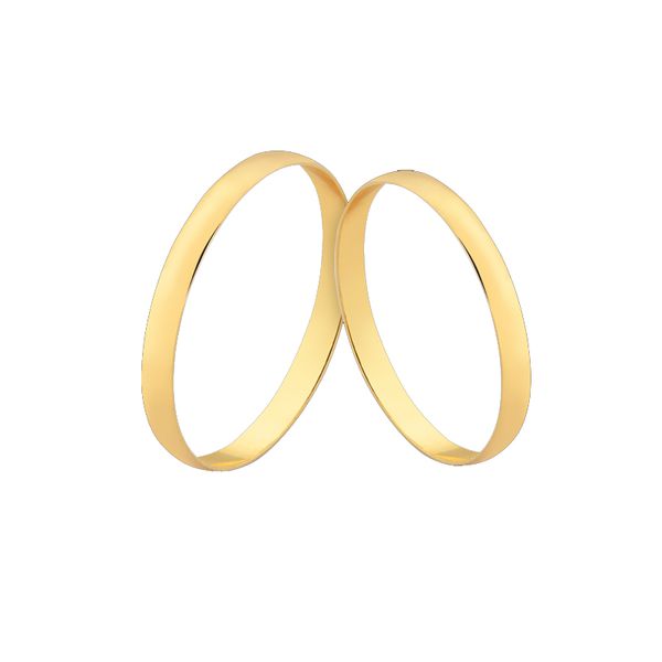Alianças De Casamento Em Ouro - FA-1801-V - Fábrica das Alianças