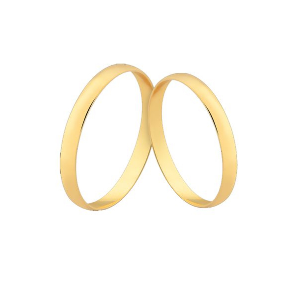 Alianças De Casamento Em Ouro - FA-1802-V - Fábrica das Alianças