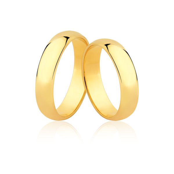 Alianças De Casamento Em Ouro - FA-17-V - Fábrica das Alianças