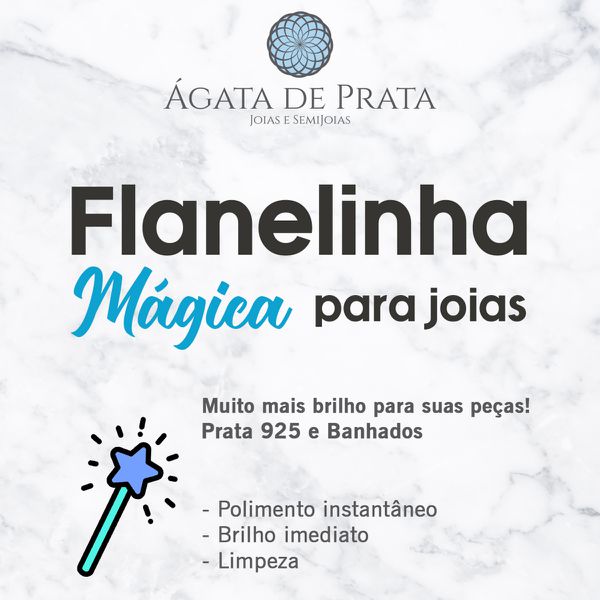 Flanelinha mágica para polimento de joias - Brilho instantâneo - Limpa prata