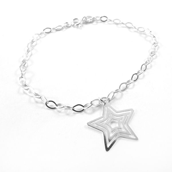 Pulseira De Estrela Em Prata 925