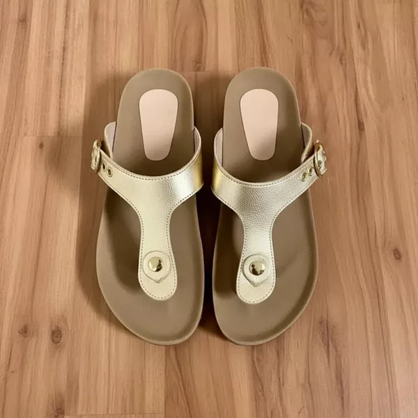 Sandália Slide Atenas - Dourada