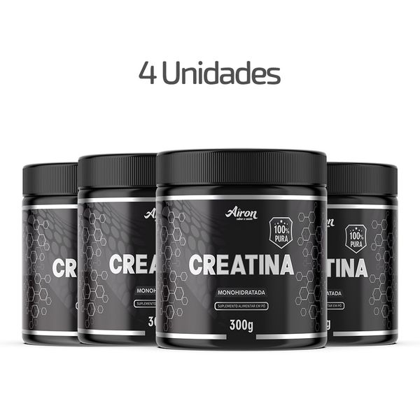 Combo 4 x Creatinas Monohidratada AIRON Pote 300g Copia