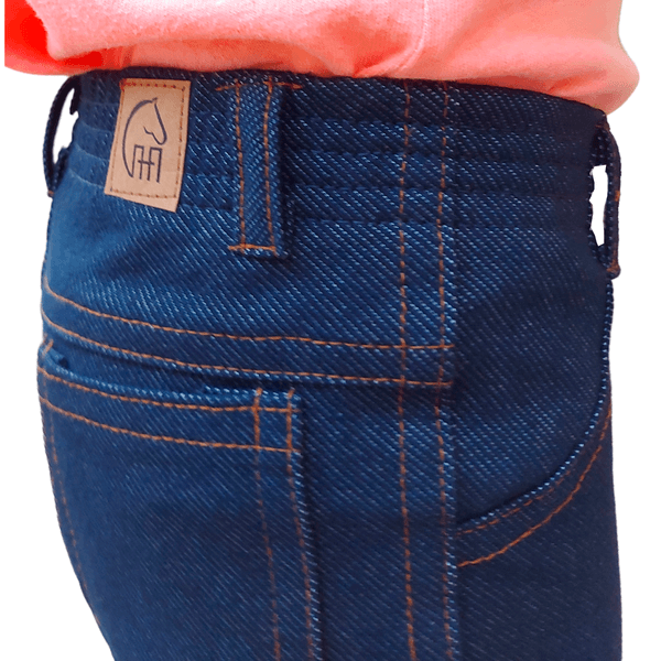 Calça Imitando Jeans Feminina Infantil Malha / Cotton Azul