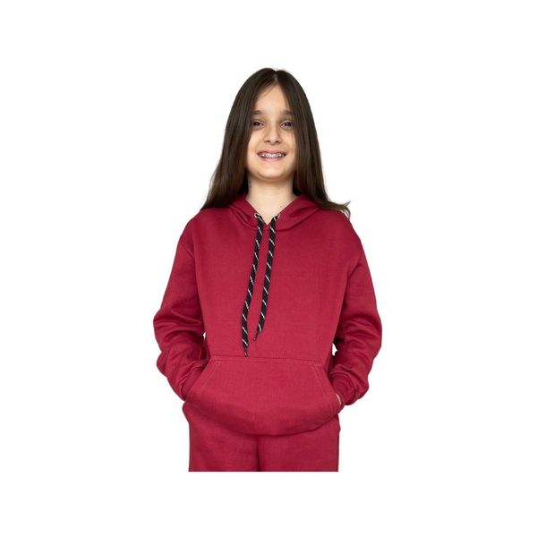 Blusa De Moletom Infantil Masculino Feminino Premium Vinho